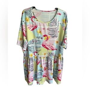 SHEIN Women’s Plus Size Baby Doll Flamingo Dress